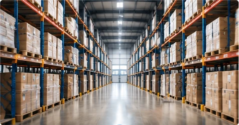Warehouse distribution shelving
